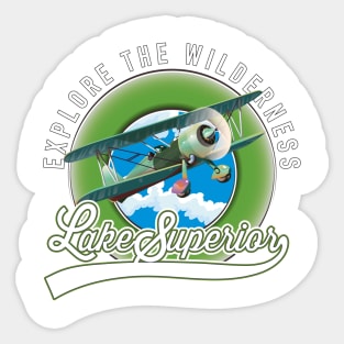 lake Superior, explore the wilderness logo Sticker